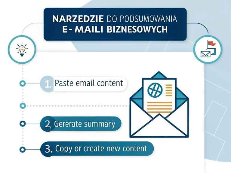 Poznaj narzędzie, które zamienia długie e-maile biznesowe w zwięzłe podsumowania - oszczędzaj czas i zwiększaj swoją produktywność w pracy.