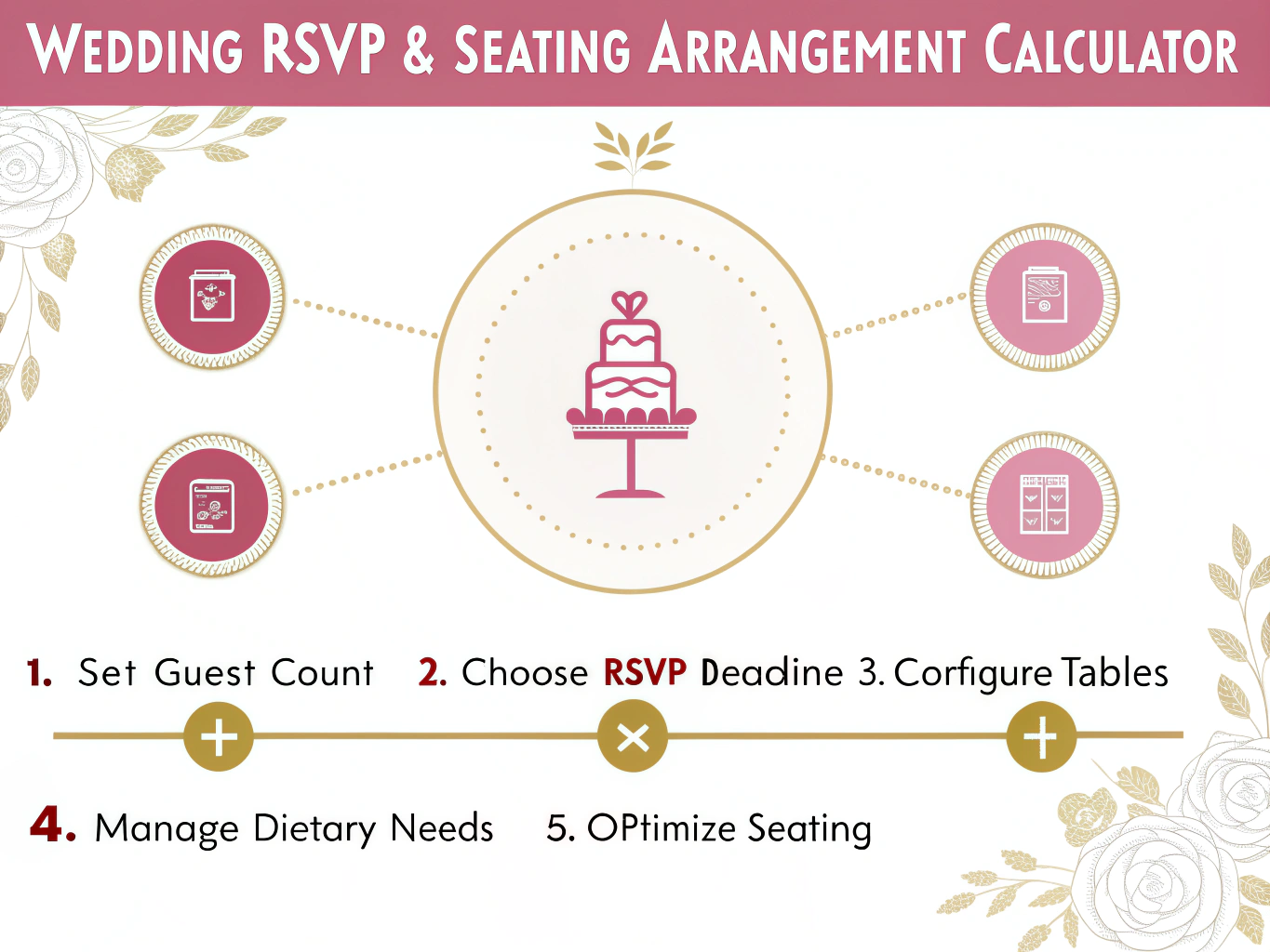 Transform your wedding planning stress into organized bliss with this comprehensive RSVP and seating arrangement calculator designed for your perfect day.