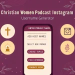 Generate the perfect Instagram username for your Christian women's podcast with this faith-focused tool designed specifically for Christ-centered content creators.