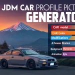 Transform your online presence with our JDM Car Profile Picture Generator - create stunning animated avatars featuring legendary Japanese cars against beautiful sunset backdrops.