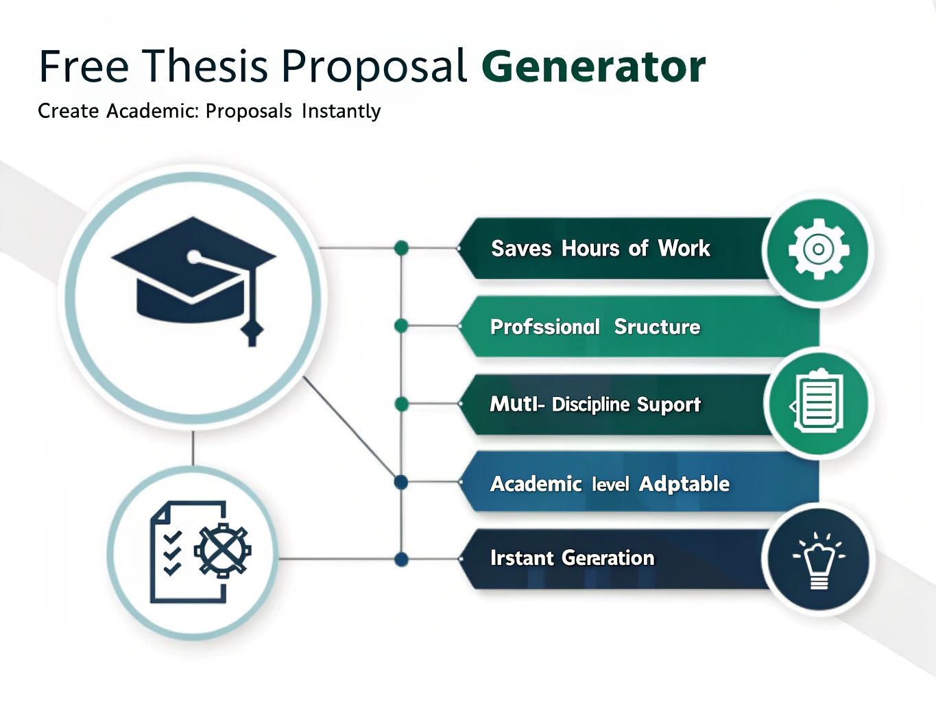 Transform your research ideas into professional thesis proposals instantly with our free AI-powered generator - supporting all academic levels and disciplines.