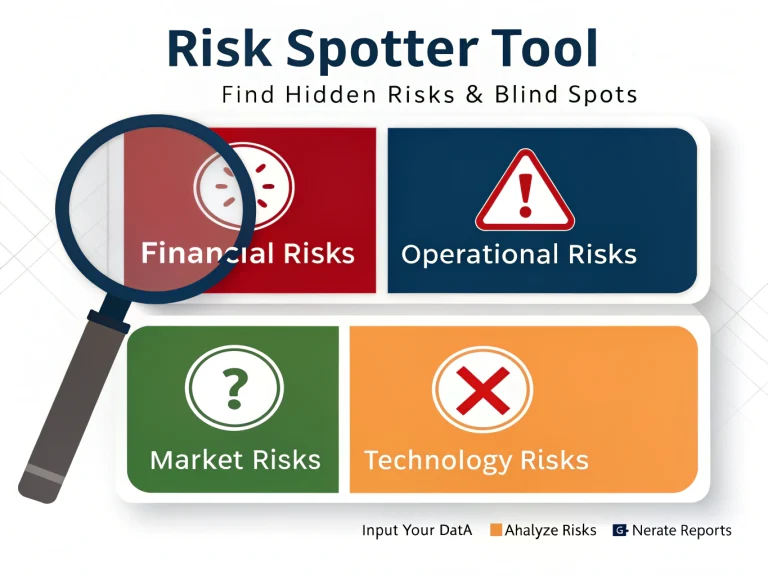 Identify hidden vulnerabilities in your business plans before they become costly problems with the comprehensive Risk Spotter Tool.