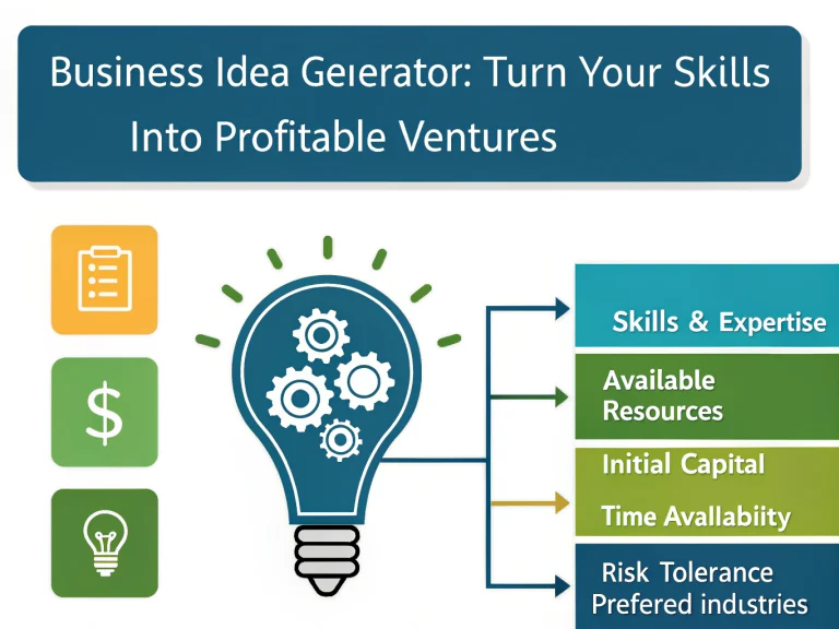 Transform your unique skills and resources into profitable online business opportunities with our intelligent Business Idea Generator tool.