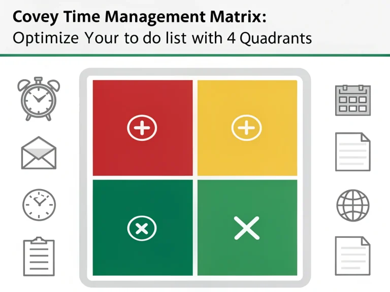 Master your productivity with Covey's Time Management Matrix - a powerful tool that categorizes tasks into 4 quadrants to help you focus on what truly matters.